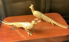 PAIR OF METAL VINTAGE PEACOCKS