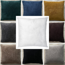 Handmade Jumbo Cord Cushion With Hollowfibre Insert Striped Soft Feel Home Decor
