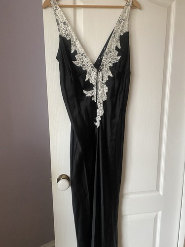 Black silk negligee - black,