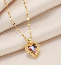 Heart Shaped Crystal Necklace