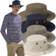 Tilley T3 Mens Ladies Medium Brim Snap-Up Hat Khaki Olive Navy Green Red Yellow