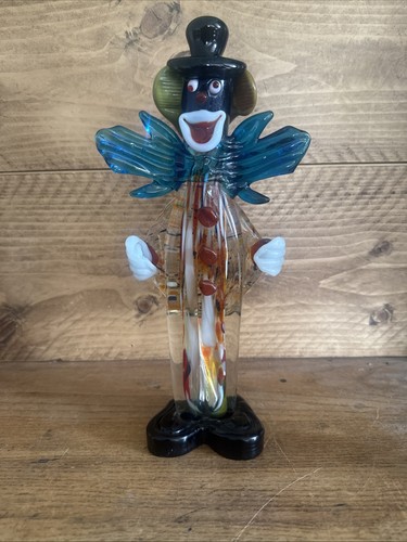 Vintage murano glass clown - murano,