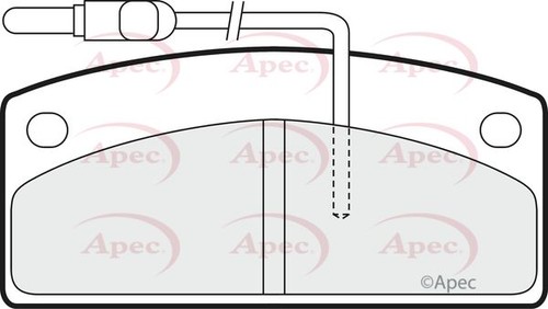 Apec front brake pad set - pad, for