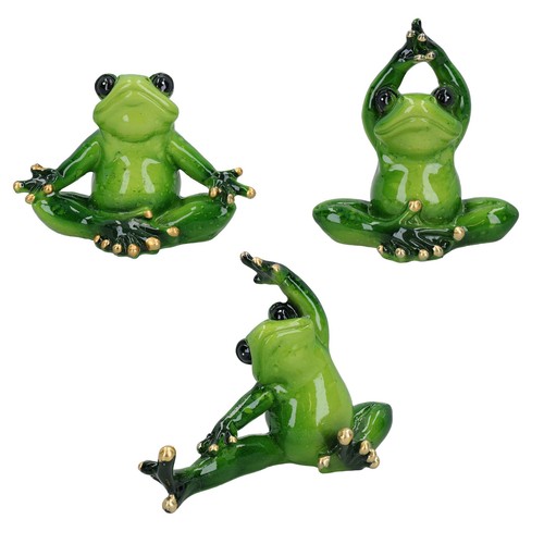 Yoga frogs toad zen ornament - frogs,