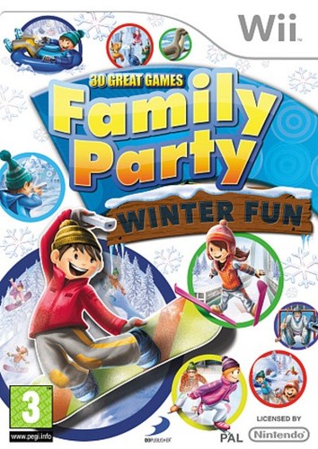 Family party winter fun - family,