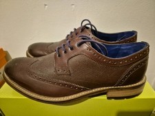 Ted Baker Cassiuss Brogue Formal Shoes Dark Red UK Size 10 Mens