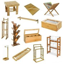 Wooden Book Rack Tea Box Bath Mat Magazine Rail Stool Toilet Roll Holder Towel