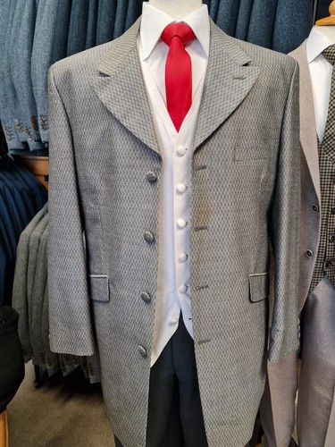 Grey brocade fancy jacket - grey,