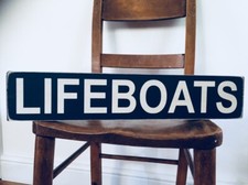 Lifeboat Hand Painted Wood