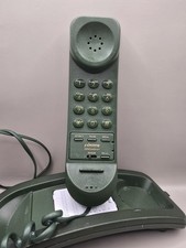 DARK GREEN Binatone Slimline Telephone model 2503 - Retro Wall Hanging Phone
