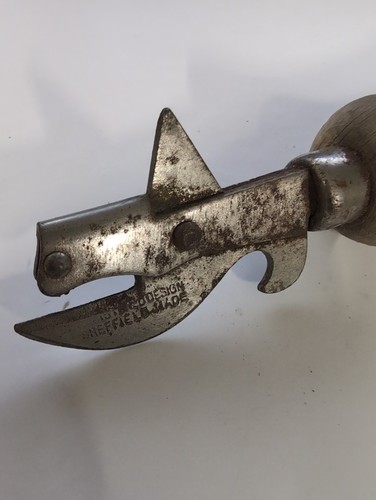 Vintage wooden handled tin - wooden,