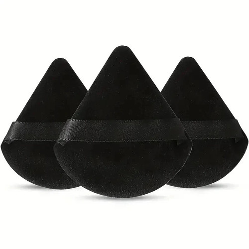 3pcs velvet triangle powder - triangle,