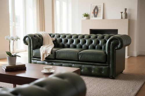 Sofa couch green - 3, seater