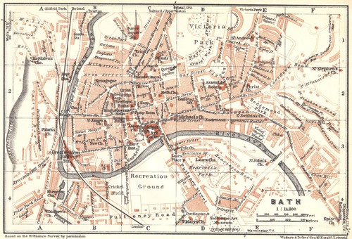 Bath city map - , 1927