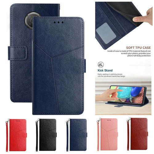 Flip leather wallet - leather, card