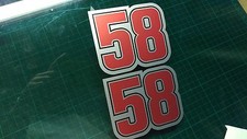 Simoncelli 58 Decal Sticker x2