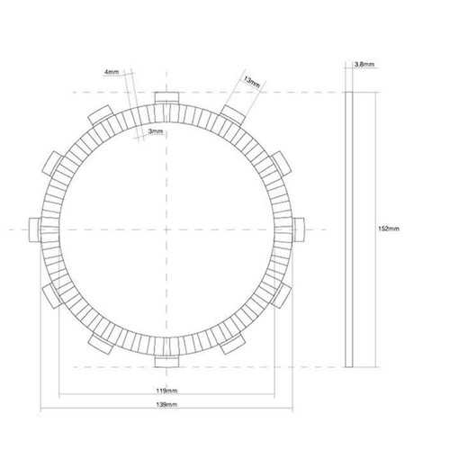 Single clutch disc fcc - disc, for