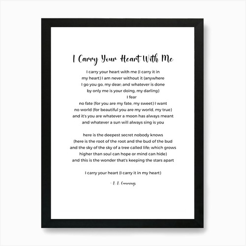 Carry your heart with - carry,