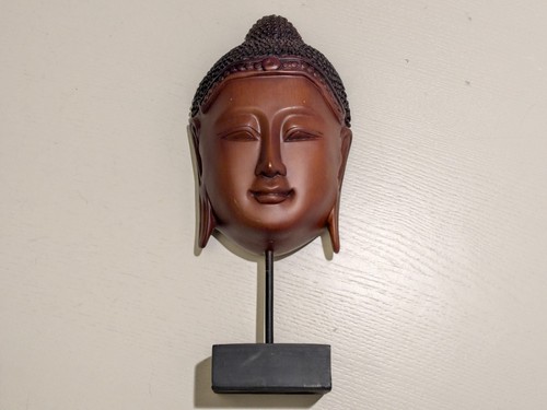 Buddha head metal stand - buddha,