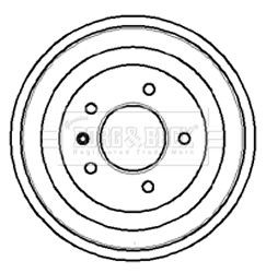 Borg beck bbr7018 brake - bbr7018, drum
