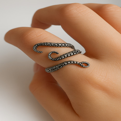 Vintage silver octopus - vintage,