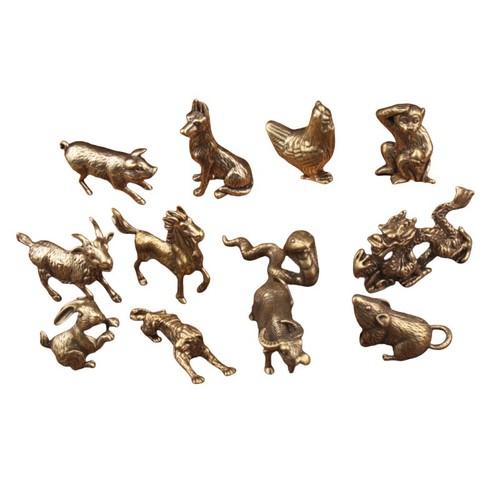 Chinese zodiac brass figurines - zodiac,