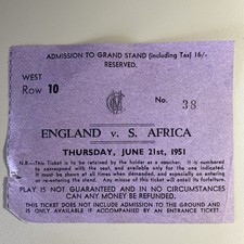 USED CRICKET TICKET ** England