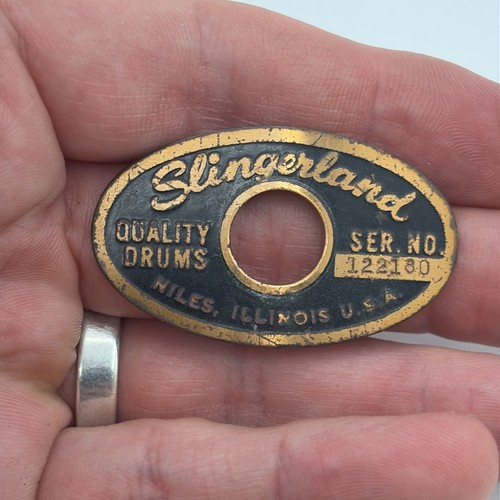 Slingerland black gold oval - black,