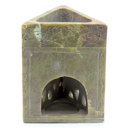 Triangle soapstone oil burner - triangle,