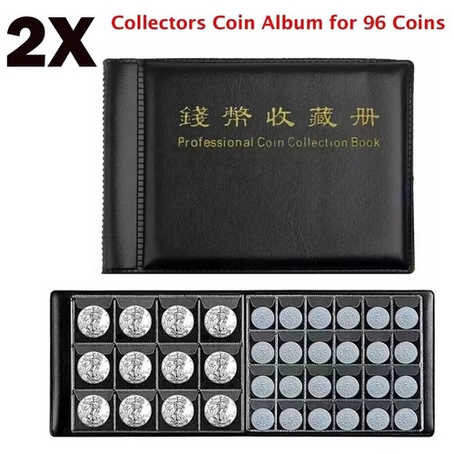 Coin collection album - 2x, 96