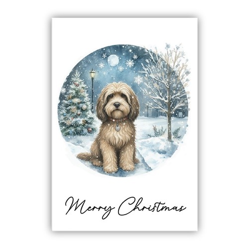 Briard dog christmas - briard,