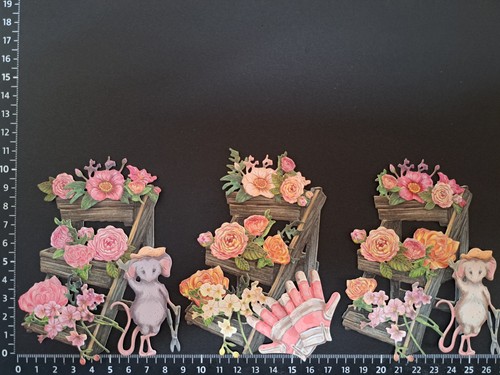 Die cut flowers - die, shelves