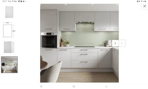 Howdens glossy dove grey - , full
