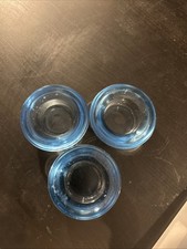 Blue Glass Tea light Holder 3