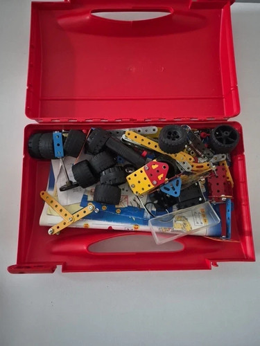 Vintage meccano red carry - red, case