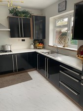 kitchen units black gloss