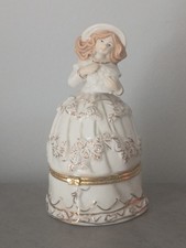 Vintage porcelain lady - porcelain, trinket