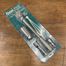 Vintage Kamasa 3/8” Flexi Head Ratchet - 13/16” Spark Plug Socket - Extensions