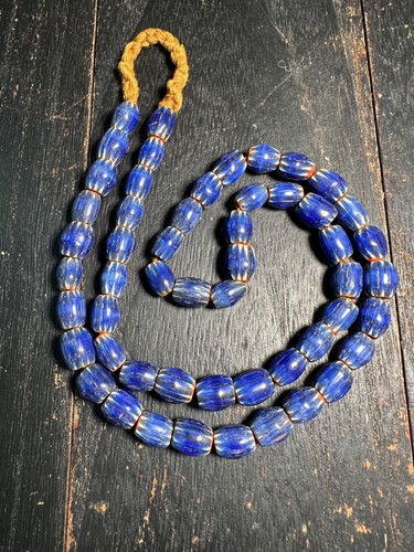 Vintage blue chevron glass - vintage,