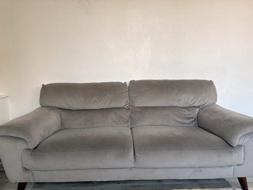 Dfs grey fabric sofa - set, 3