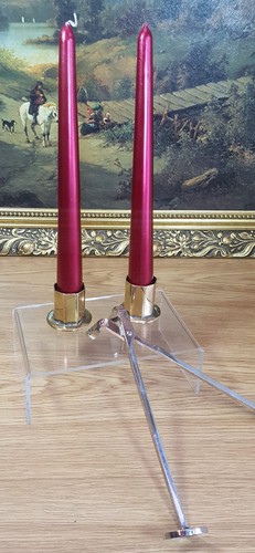 Trench art candle stick - candle,