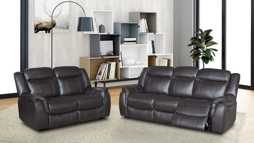 Dark brown leather - brown,