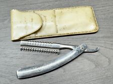 VINTAGE CARL MONKHOUSE STRAIGHT RAZOR BARBER CUT THROAT HAIR TRIMMER WITH CASE