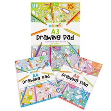 Drawing Paper for Kids - 3 Pack - 1 x A3 and 2 x A4 - 80GSM - 150 Sheets Total