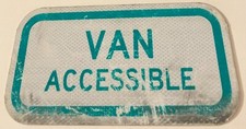 Van Accessible License Plate