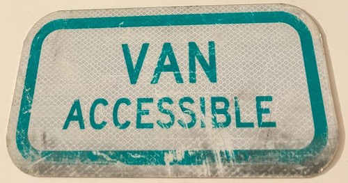 Van accessible license - accessible, plate