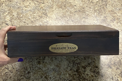Vtg bigelow wooden tea - tea, 8