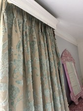 7FT W:3M DESIGNER THERMAL VELVET INTERLINED BESPOKE FRENCH PLEAT LINEN  CURTAINS