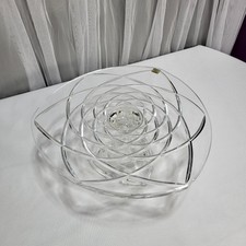 12" Crystal Glass Footed Cake