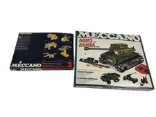Vintage Meccano Army Set and Set No. 2 Construction Bundle Toys Pre Owned 